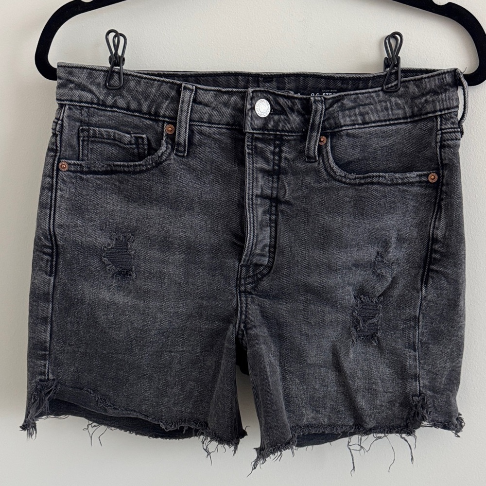 Old Navy High Rise OG Straight Black Shorts Sz 8